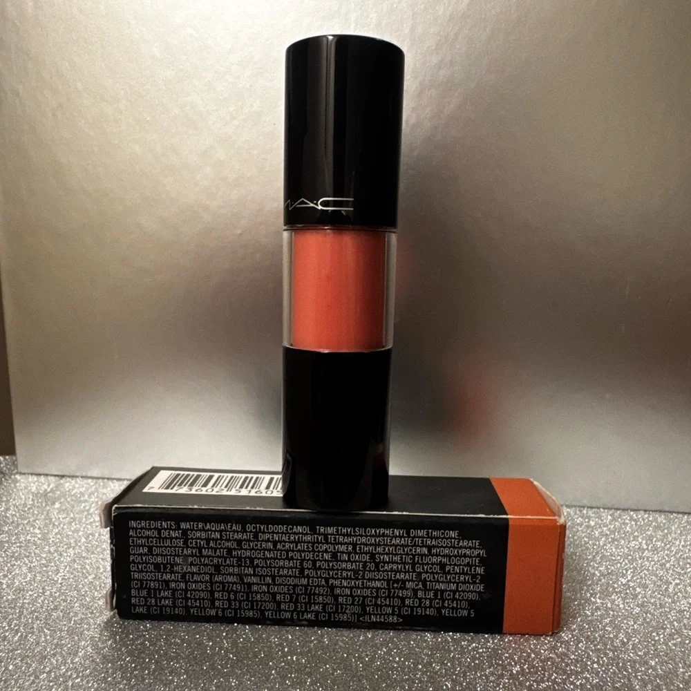 MAC Versicolor Varnish Lipstick Lipstain Nude Coral Lip Color Like New